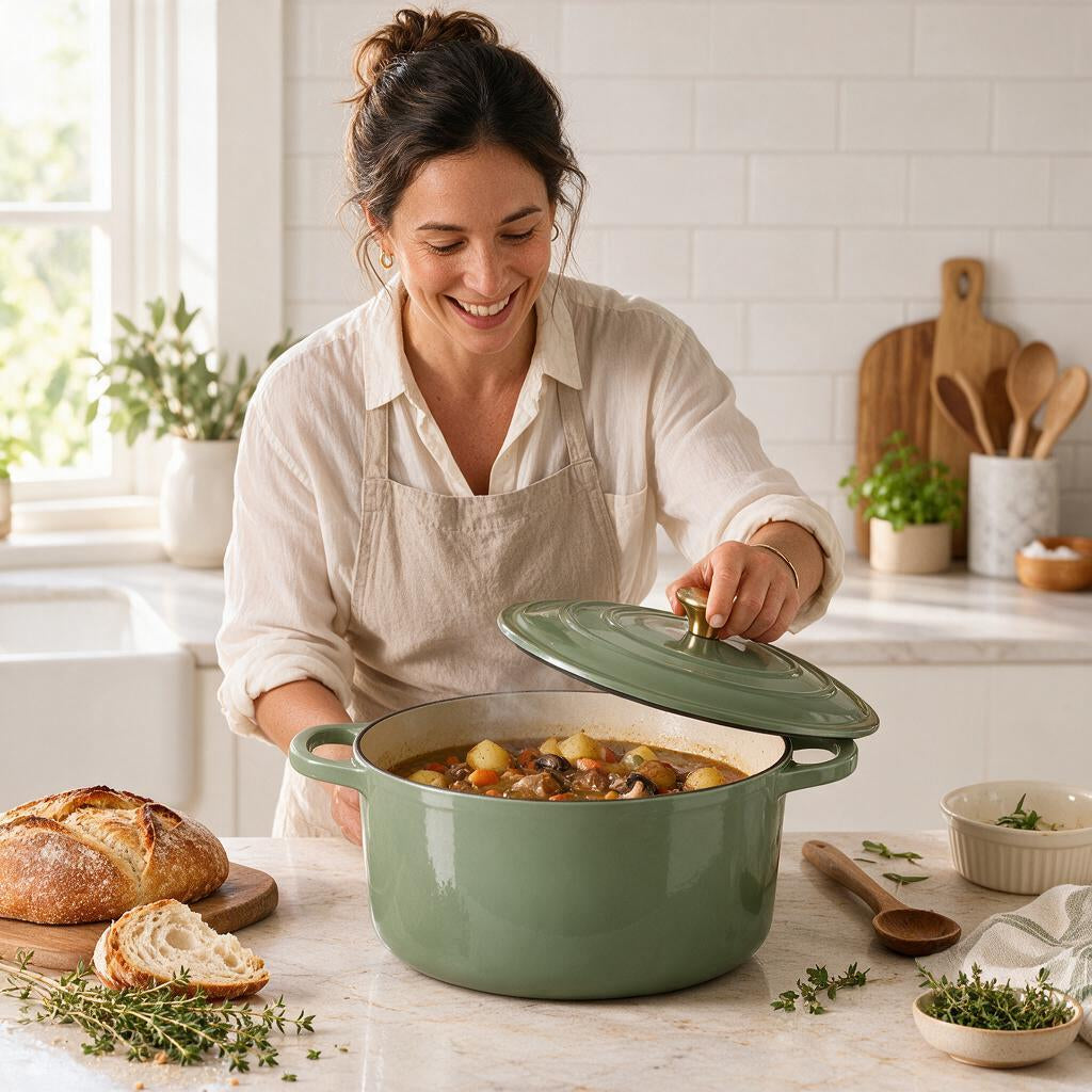 Sage Green Dutch Oven with Lid