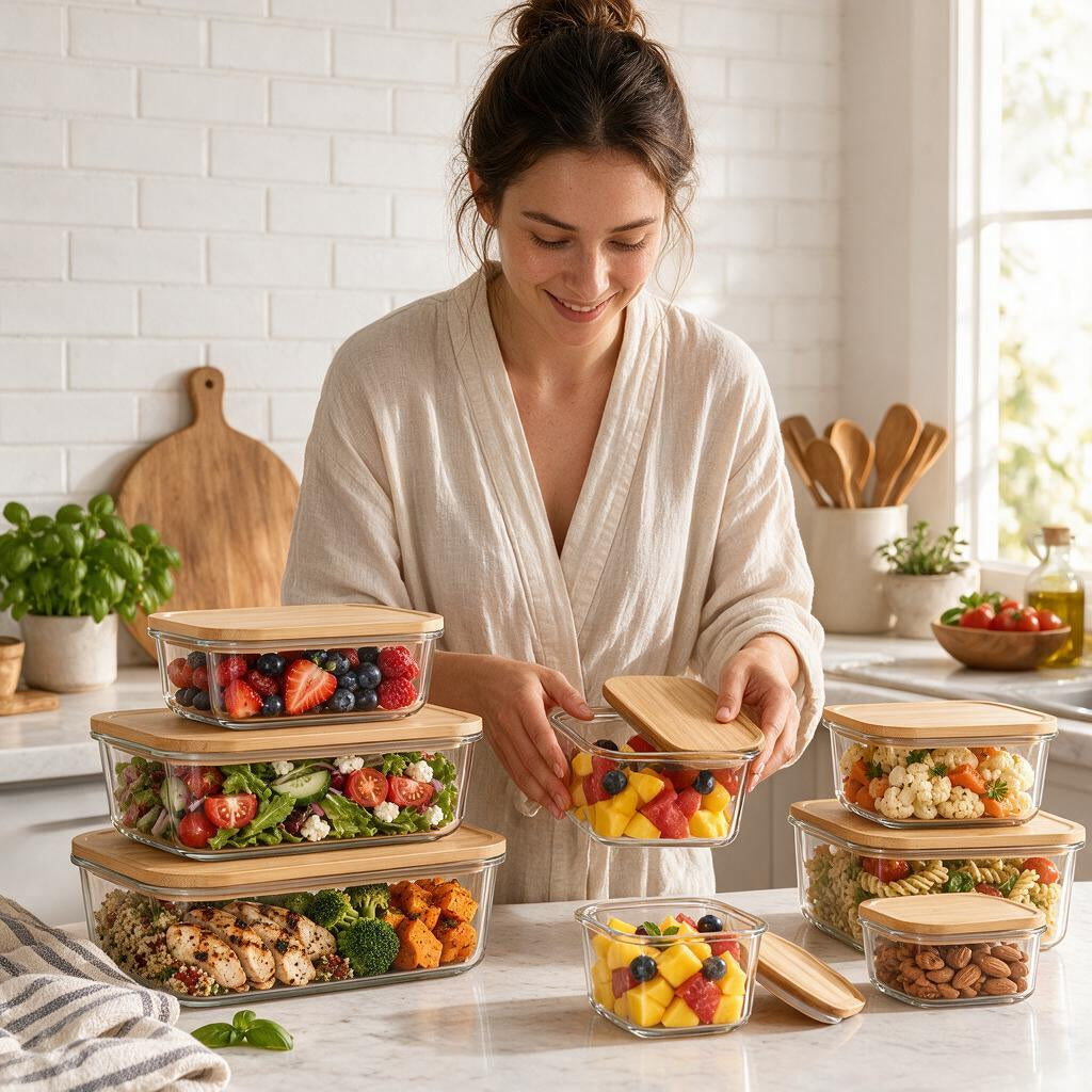 Glass Storage Container Set — kitchen setting