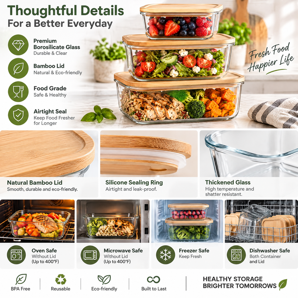 Glass Storage Container Set — product detail